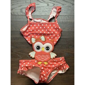 Owl One Piece Swim Suit Girls‎ 3T